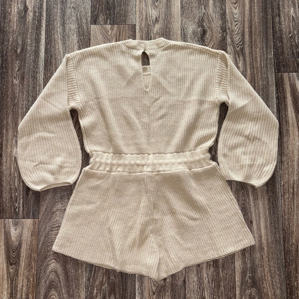Petal & Pup Cream Knit Sweater Romper - Picture 5 of 5
